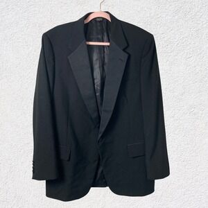 Men's Black Tuxedo Blazer Jacket 43R Formal‎ Evening Wear Classic Dinner Coat